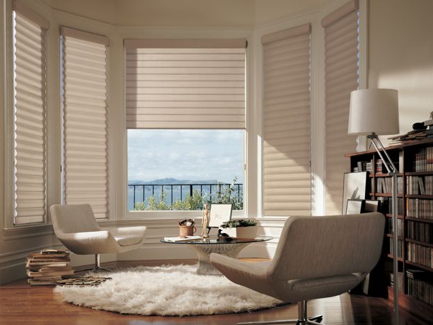 Window Treatments for Bay Windows: Pirouette® window shadings
